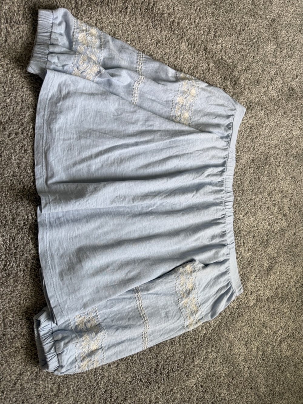 American Eagle Outfitters Light Blue Off Shoulder Top